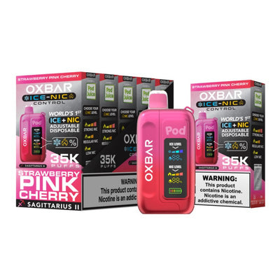Strawberry Pink Cherry - Oxbar Ice-Nic Control 35K Disposable