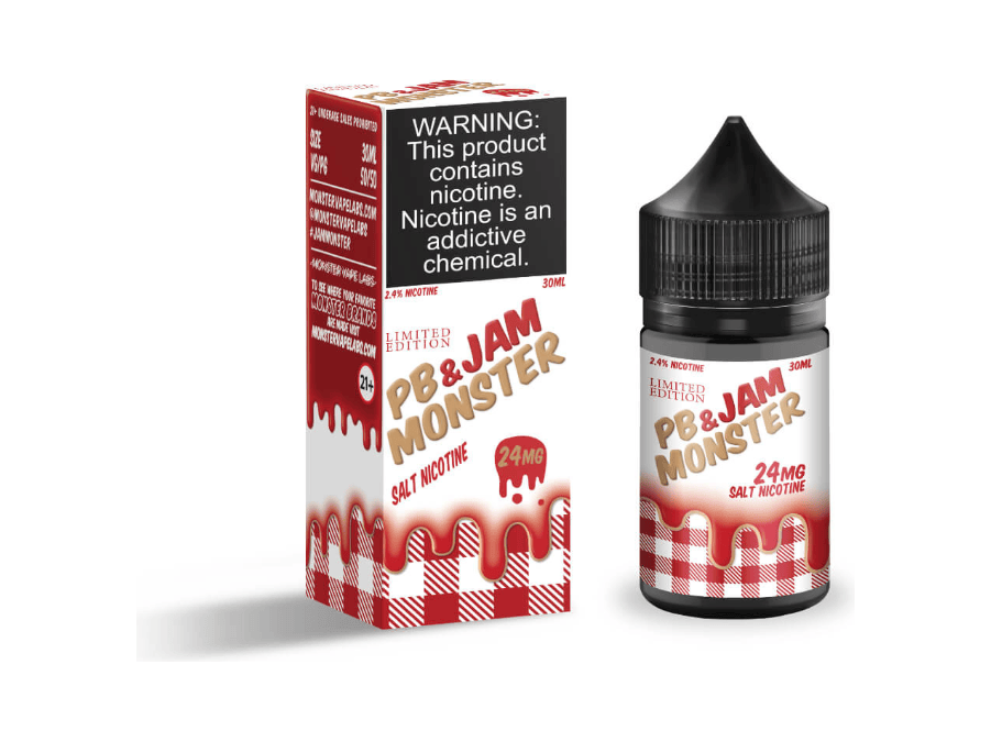PB And Jam Monster E-Liquid - Strawberry 30ML Bottle 