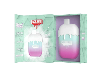 Packwoods Unicorn Sherbet flavored disposable vape device.