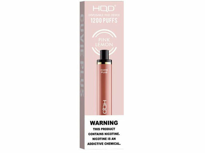 HQD Cuvie Plus Pink Lemon disposable vape pod original box