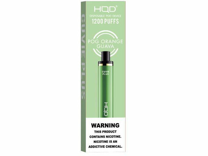 HQD Cuvie Plus POG Orange Guava disposable vape pod original box