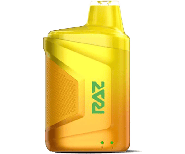 Raz CA6000 Mango Mania flavored disposable vape device.