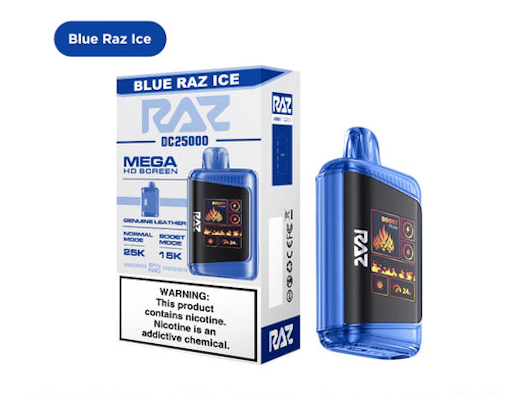 Blue Raz Ice - RAZ DC25000 Disposable Vape – NicMafia