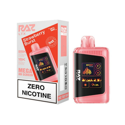 Strawberry Burst - Raz LTX DC25000 Zero Nicotine Disposable
