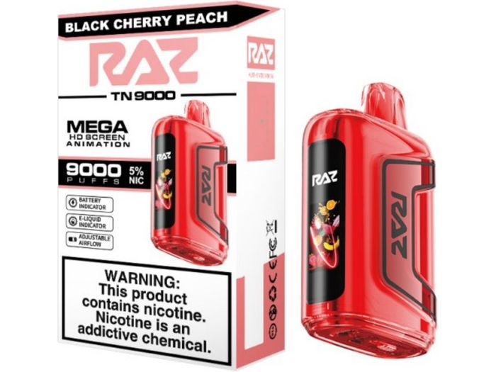 Raz TN9000 Disposable vape - Black Cherry Peach