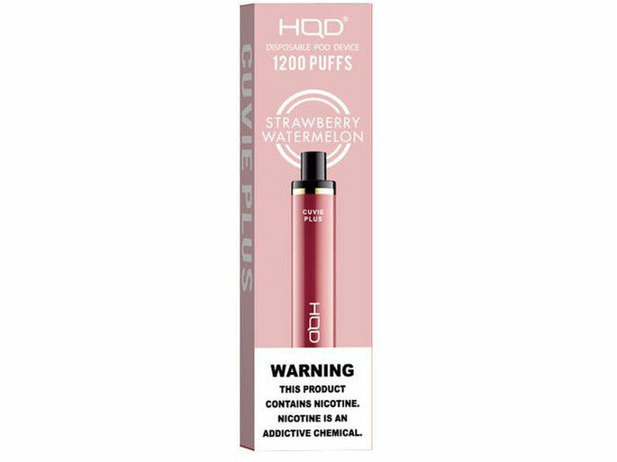 HQD Cuvie Plus Strawberry Watermelon Flavor disposable vape device box